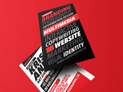Matator Red Typography Business Card Design business card cards clean corporate corporate identity creative minimal namecard premium red template typography