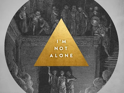 I'm Not Alone abednego album cover collage ep etching gold meeshach shadrach texture triangle vintage worship