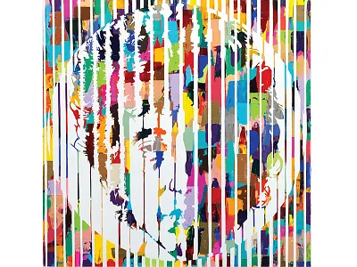 Fading Identities faces headshot painting portrait