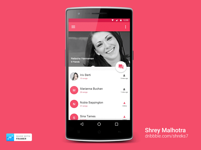 Material Design - FramerJS android design framerjs material design mobile mobile ui transition ui ux