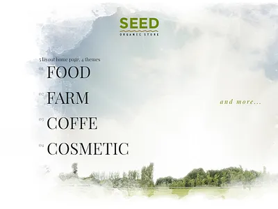 Seed Wordpress Theme bakery bio coffee cosmetic eco farm food fresh modern natural organic shop vegetable