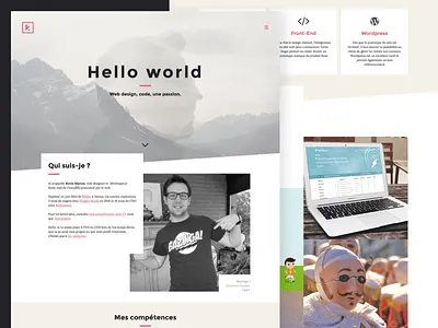New portfolio (WIP) first shot landing page one page portfolio sketch web design