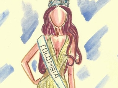 Miss Universe 2014 Inspiration ( @susanaperello) fashion illustration mockups