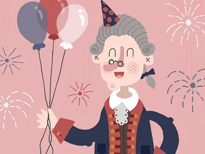 Happy Birthday USA! illustration patriotic typography usa