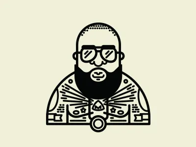 Rick Ross on Hip Hop Illies character hip hop icon illustration line art music rick ross