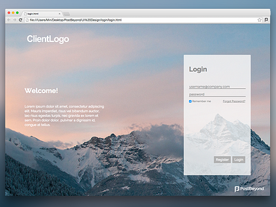 Login page draft #1 clean login responsive simple web design