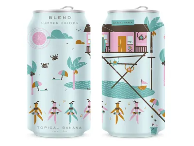 Blend - Summer Edition banana beach crab hula hut juice monkey palm tree shack strawberry surfboard umbrella