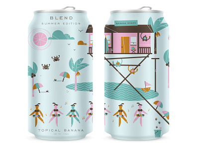 Blend - Summer Edition banana beach crab hula hut juice monkey palm tree shack strawberry surfboard umbrella