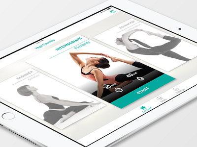 Yoga Fitness Card card fitness flat interface ipad ui yoga