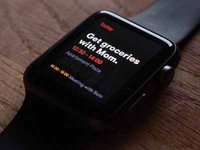 Calendar Glance apple calendar date glance samborek schedule task tasks todo ui ux watch