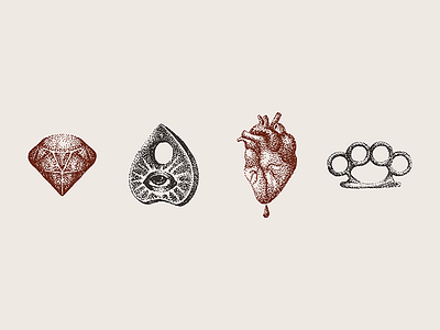 Diamonds - Spades - Hearts - Clubs cards hand drawn illustration playing cards points suits