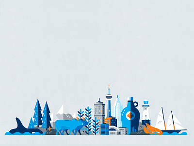 Coast to Coast design flatdesign graphic illustration print texture