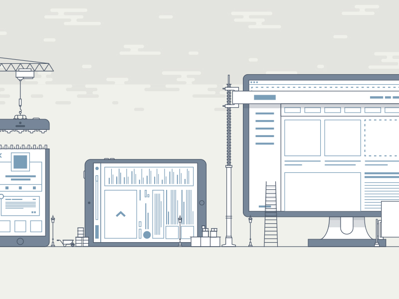 Web development dev development fireart fireart studio ipad iphone lights outline screen