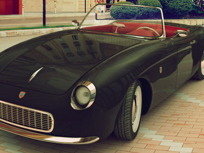 Monte-carr 3d art cabrio car design elegant location modeling power