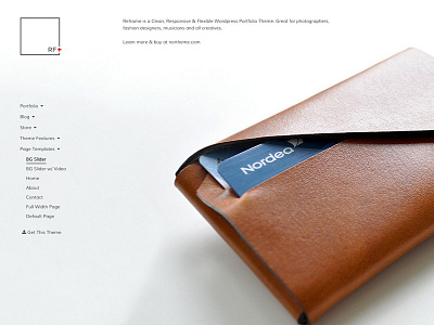 Reframe Plus Wordpress Portfolio Theme clean hi res portfolio responsive slick wordpress