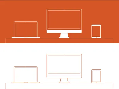 Flat Outline (Free Resource) flat free resource illustrator imac ipad macbook pro simple