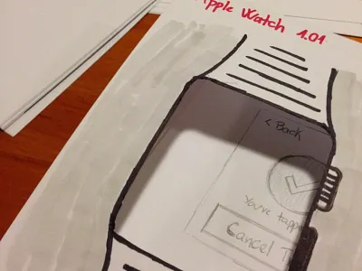 Paper Prototype apple watch paper prototype sketch watch wearables