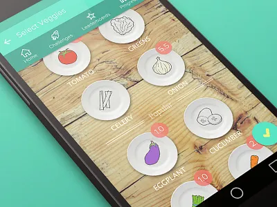 Vegethon Android android app application green healthy interface lifestyle medical mobile stanford wood