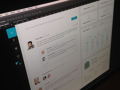 Dashboard WIP clean control dashboard flat grid icons interface navigation simple stats ui ux