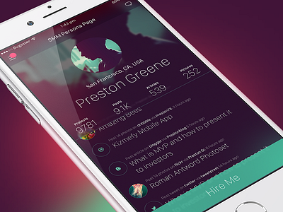 SMM Social Network app blur ios iphone marketing mobile persona profile smm