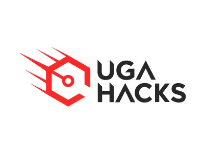 Official UGAHacks Logo branding edge geometric hackathon innovation logo meteor passion