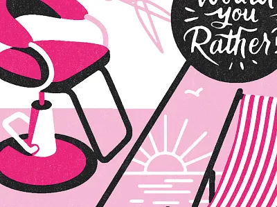 Choose your chair beach black blob chair matchbook pink salon texture vector white