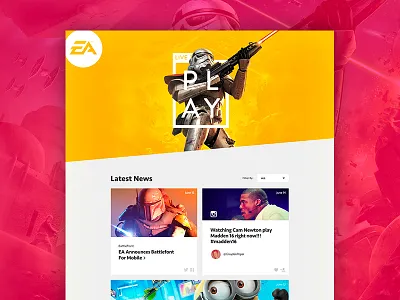 EA Summer of Play colorful e3 ea event grid layout system timeline video games web