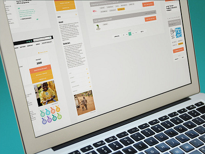 The Big Give Search Directory UI blue and yellow design charity flat guide handsup palette photo style ui ux web website