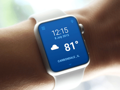 Rainy Days animation app apple ui watch wearable weather
