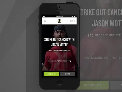 New Campaign Page baseball campaign fundraiser fundraising hero mobile pledge it responsive