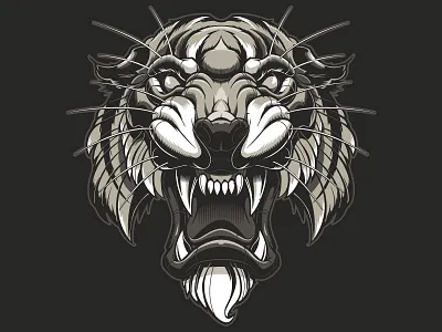 Panthera Tigris adobe illustration illustrator tiger vector