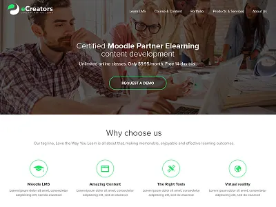 Landing Page homepage landing layout web