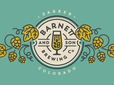 Barnett & Son Brewing barnett brewing beer hop logo