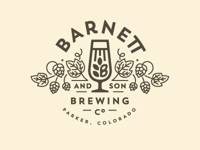 Barnett & Son Brewing barnett brewing beer hop logo