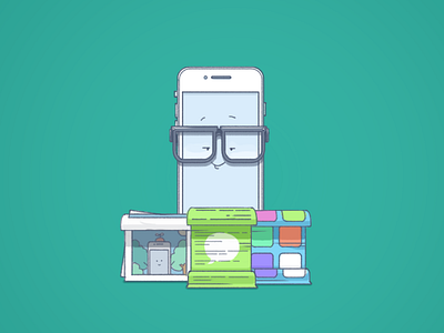 Start image - Monitor your kids dropbox style flat icon image sketch