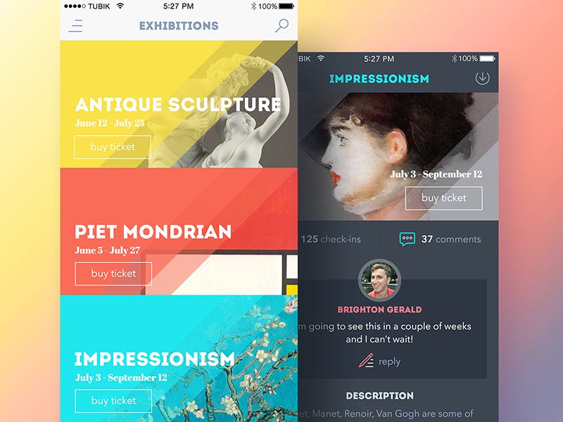 Example of Art Gallery App