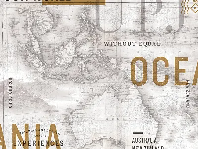 Map of Oceania booth gold graphic historic map type