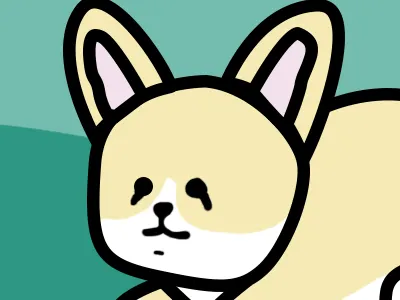 Ada the corgi corgi illustration line art