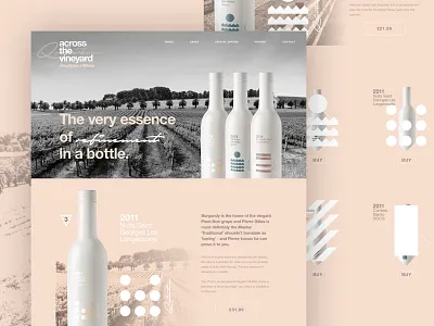 Landing Page branding color identity interface landingpage layout ui ux web website wine