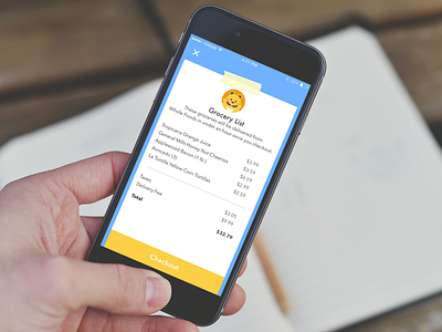 GroceryHamster checkout page app apple checkout ios mobile ui userexperience userinterface ux