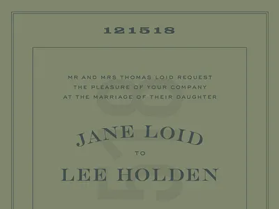 Wedding Invitation invitation letterpress print typography vintage wedding invitation