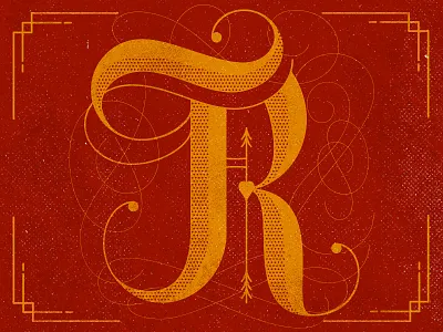 Type Fight flourish gothic hand lettering illustrator lettering letters r textures typefight typography vector