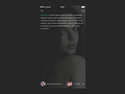 Simple full screen video app dark theme ios app iphone video app