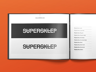 Supersklep logo book black branding logo orange