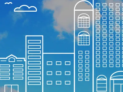 Hotel City Illustration adobe illustrator illustration line drawing line illustration