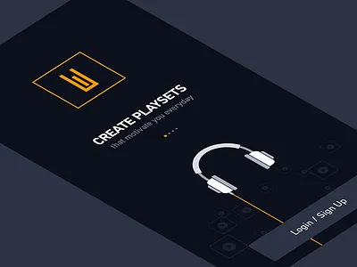 Engage - Walkthrough clean dark iphone music vector walkthrough