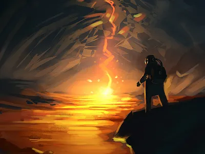 Lava Pit concept environment painting