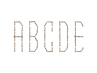 Rail Spike Type alphabet condensed font rail spike rust type typeface typography