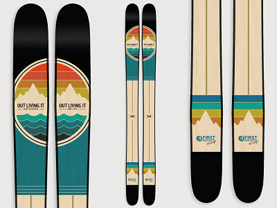 First Descents 'Out Living It' Ski non profit ski graphics skis surf winter