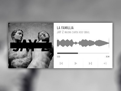 Music Player UI design freebie jay z music player psd ui web